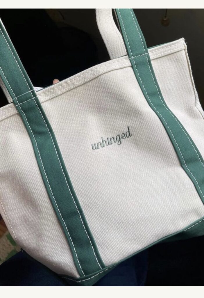 The 90s Ironic Boat Tote Bag – 7 Threads Embroidery